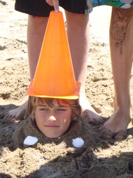 Daniel in the sand